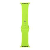 Voor Apple Watch Series 5 & 4 40 mm / 3 & 2 & 1 38 mm siliconen horlogebandje, korte sectie (vrouwelijk) (fluorescerend groen)