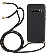 Voor Galaxy S10 Tarwestro-materiaal + TPU-beschermhoes met draagkoord (zwart)