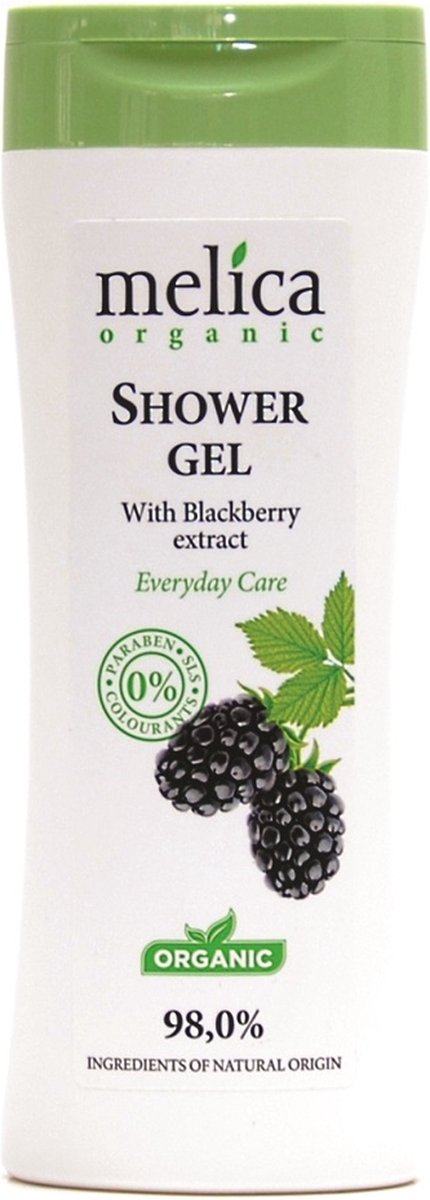 MELICA ORGANIC 98% Natuurlijke DOUCHEGEL MET BRAMEN EXTRACT zonder SLS, parabenen, kleurstoffen voor elk huidtype 250ml
