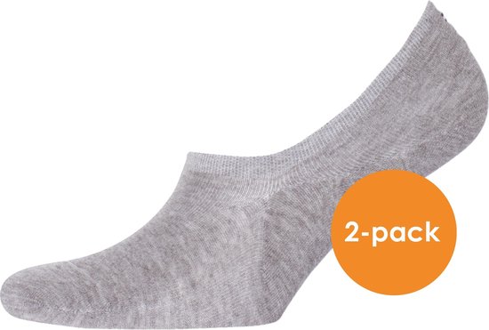 Tommy Hilfiger onzichtbare sneaker sokken (2-pack) - grijs melange -  Maat: