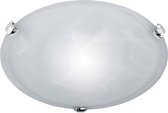 LED Plafondlamp - Plafondverlichting - Nitron Adirona - E27 Fitting - Rond - Mat Nikkel - Aluminium