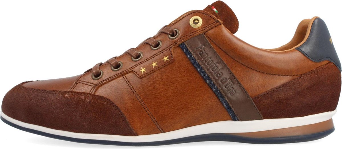 Pantofola d'Oro Roma Sneakers - Heren Leren Veterschoenen - Cognac - Maat  42 | bol.com