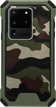 ADEL Kunststof Bumper Case Hoesje Geschikt voor Samsung Galaxy S20 Ultra - Camouflage