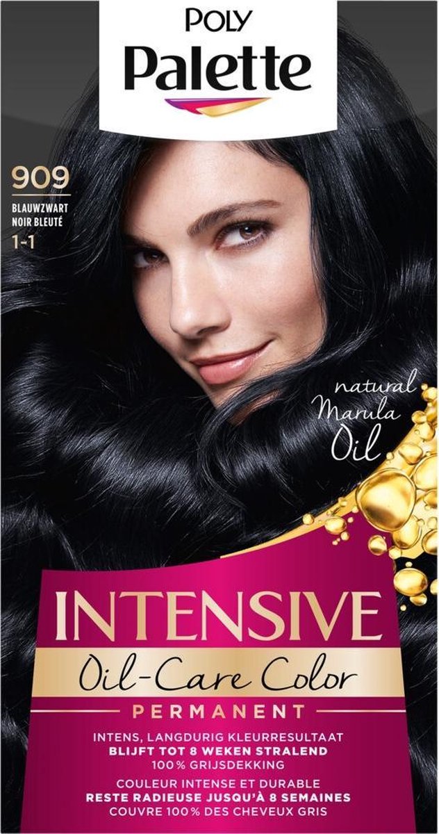 Schwarzkopf Poly Palette - Haarverf - 909 - Blauwzwart - 115ml x 3