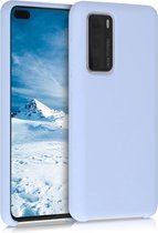 kwmobile telefoonhoesje voor Huawei P40 - Hoesje met siliconen coating - Smartphone case in mat lichtblauw