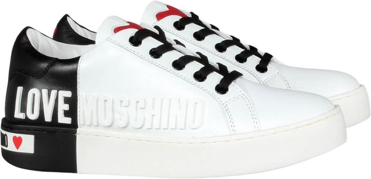 Love Moschino Sneakers Cassetta 35 Pelle Vitello Ja15123G1Cia110A Wit Dames