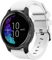 Siliconen Smartwatch bandje - Geschikt voor  Garmin Venu siliconen bandje - wit - Horlogeband / Polsband / Armband