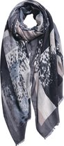 Clayre & Eef sjaal 85x180cm grijs