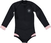 Beach & Bandits - UV-wetsuit voor meisjes - Blacktip Girl - Zwart/Roze - maat 92-98cm
