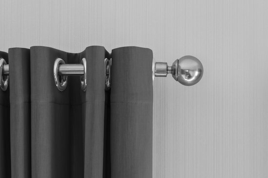 Lifa Living - Verduisterend Gordijn - Zilver Grijs - Polyester - Geluidswerend - Gordijnen met Ophangringen - 300 x 250 cm - 1 Stuk