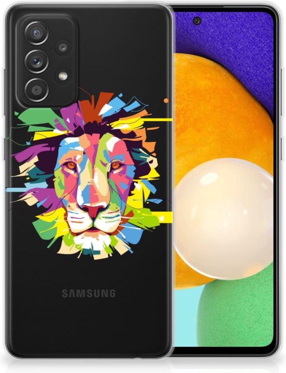 Samsung Galaxy A52 (5G/4G) Telefoonhoesje met Naam Lion Color
