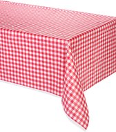 UNIQUE - Rood plastic geruit tafelkleed - Decoratie > Tafelkleden, placemats en tafellopers