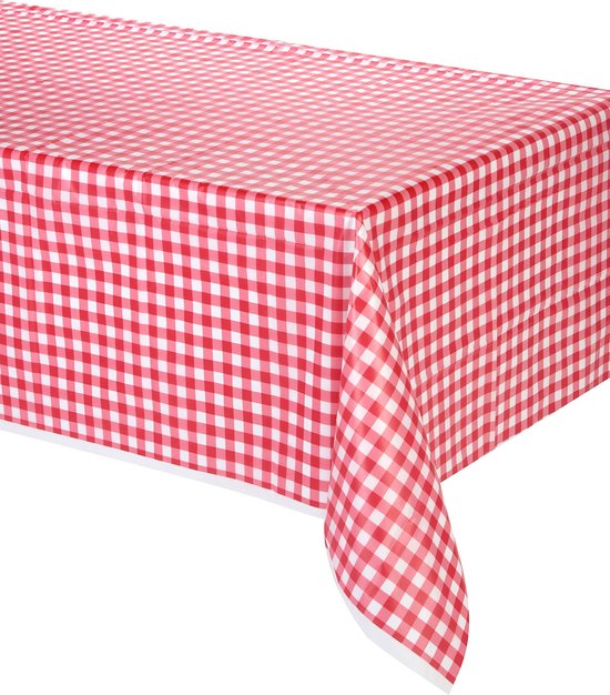 Grof dubbellaag adelaar UNIQUE - Rood plastic geruit tafelkleed - Decoratie > Tafelkleden,  placemats en... | bol.com