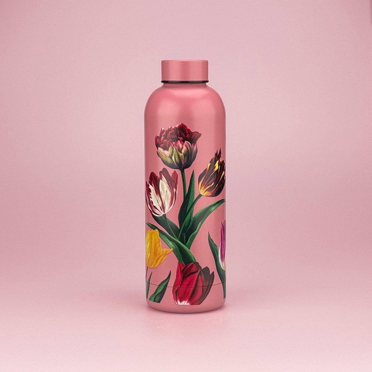 Thermosfles waterfles rvs 500 ml Tulpen oud roze