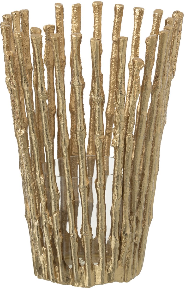 J-Line kaarshouder - aluminium - goud - large