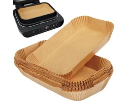 Allecto Premium - Luchtfriteuse Liners voor Airfryer - Grote Wegwerp Papieren Voeringen - Accessoires voor Ninja Grill - 100 stuks