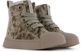 Shoesme Gouden Bikerboot Met Stipjes - Laarzen Kinderen - Meisjes - Gold - Microfiber velvet - Maat 24