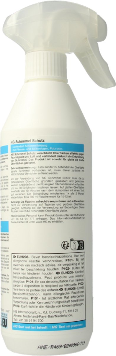 HG - Badkamer - Schimmel Beschermer - Sterk Beschermend - 500 ml - 1 stuk van Merkloos	 — afbeelding 4