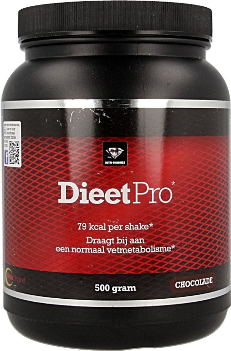 Bol.com Nutri Dynamics - Dieet Pro - Eiwitshake - Chocolade - 500 gram aanbieding