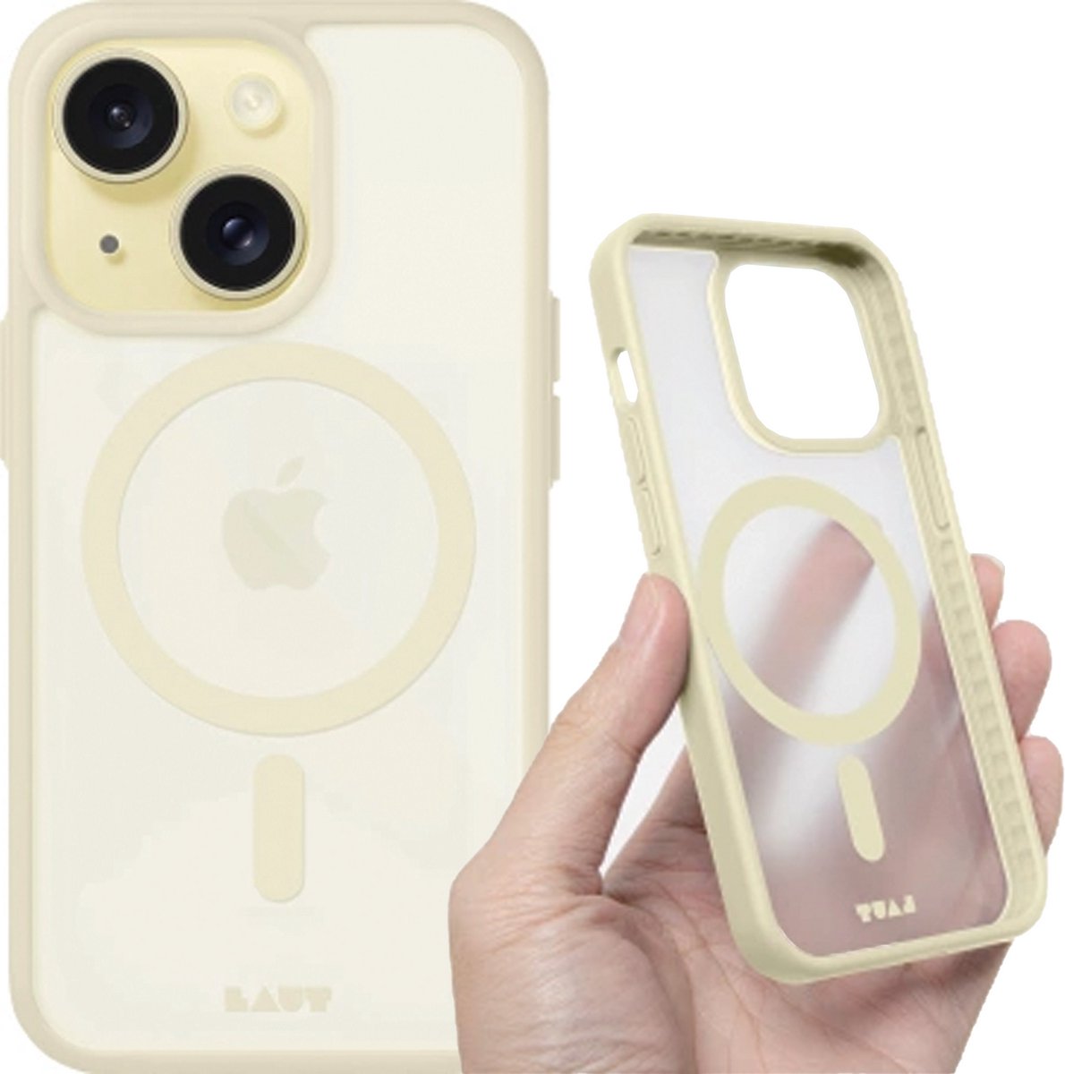 Laut Huex Protect Magsafe hoes iPhone 14 Plus/15 Plus, Geel