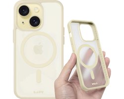 LAUT HUEX PROTECT Hoesje, Mat, Soft-Touch Afwerking, MagSafe® Compatibel, IMPKT Cell® Valbescherming, iPhone 14 Plus/15 Plus, Geel