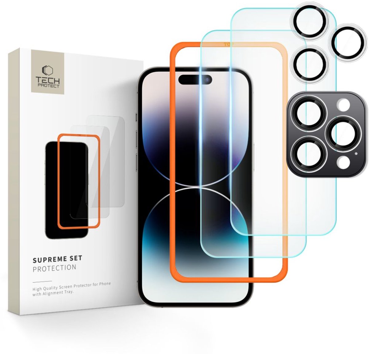 Tech-Protect Gehard Glas Voor Iphone 16 Pro Max Schermbescherming Inbegrepen
