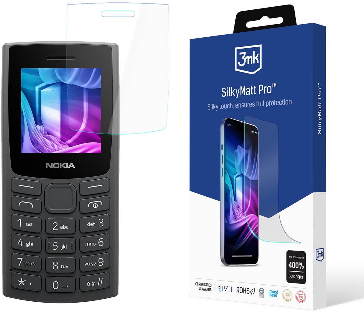 3Mk Gehard Glas Voor Nokia 105 2023 Schermbescherming Hoge Weerstand Tegen