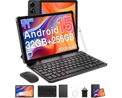 DOOGEE Tab G6 + Tablet met Keyboard Slot SIM Kaart Android 15 11" FHD + 90HZ 8Go + 256Go 8000mAh Gemini AI Unisoc T7280 - Zwart