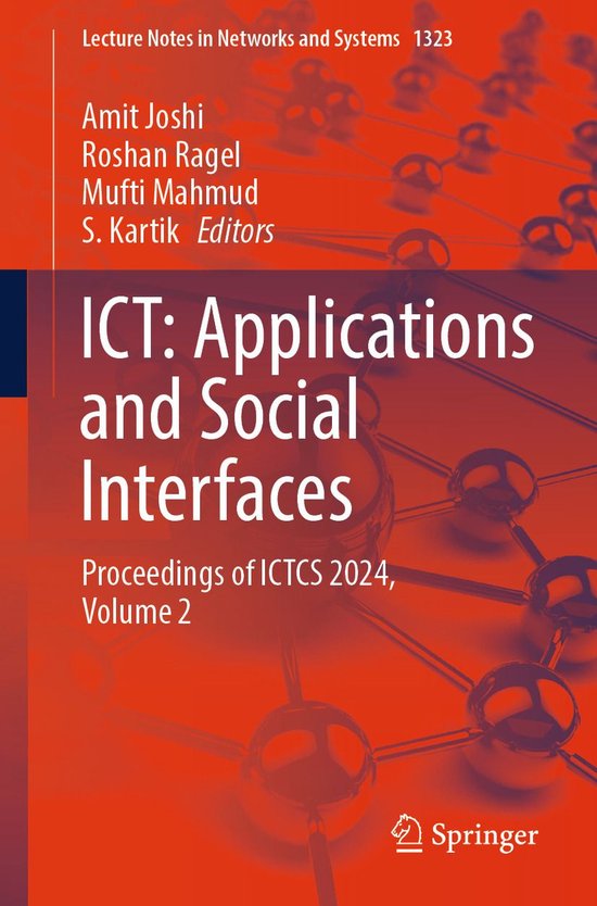 Lecture Notes in Networks and Systems 1323 - ICT: Applicatio ... - cover