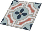 carrelages PVC Tulup - carrelages Vinyl motif floral - 30 cm x 30 cm - carrelages de sol PVC multicolores - Lot de 9 - carrelages de sol Vinyl - Dalles adhésives mosaïque - carrelages PVC autocollantes - Dalles adhésives pour cuisine et salle de bain
