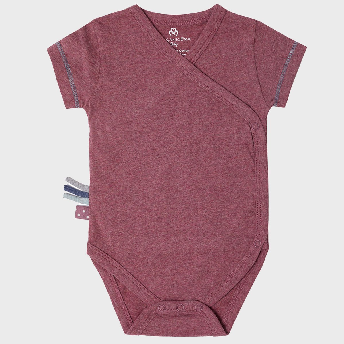 Kimonolichaam met korte mouwen OrganicEra Biologische Baby S/S Kimonobody