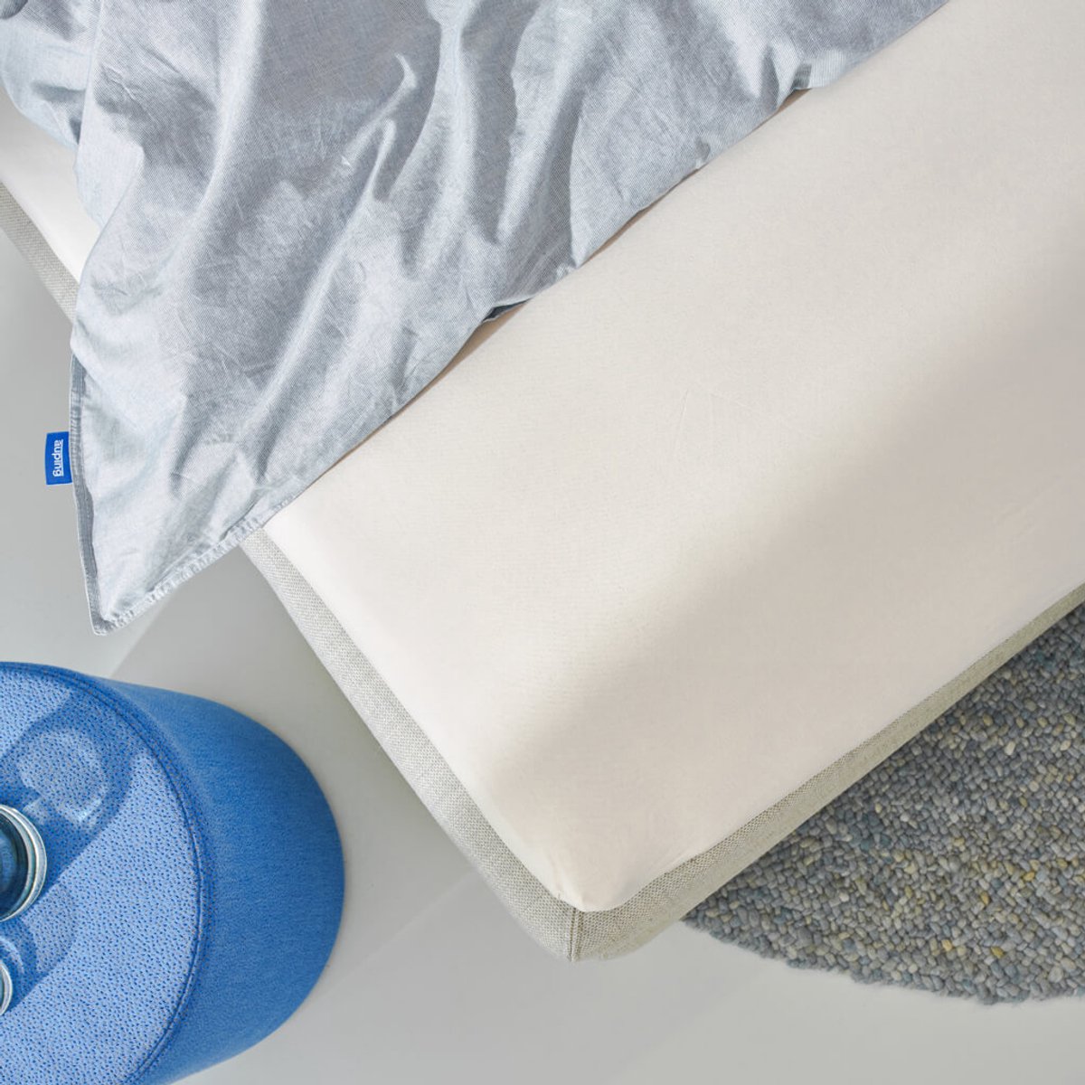 Auping Jersey 235 hoeslaken voor splittopper - 140/160 x 200/210/220 cm - Beige - Biologisch katoen