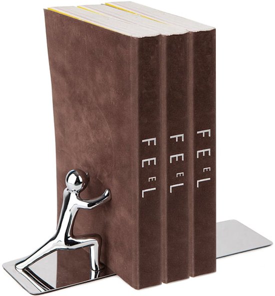 Foto: Boekensteunen veilig en stijlvol set van 2 inox zink 11 2x19 2x7 cm