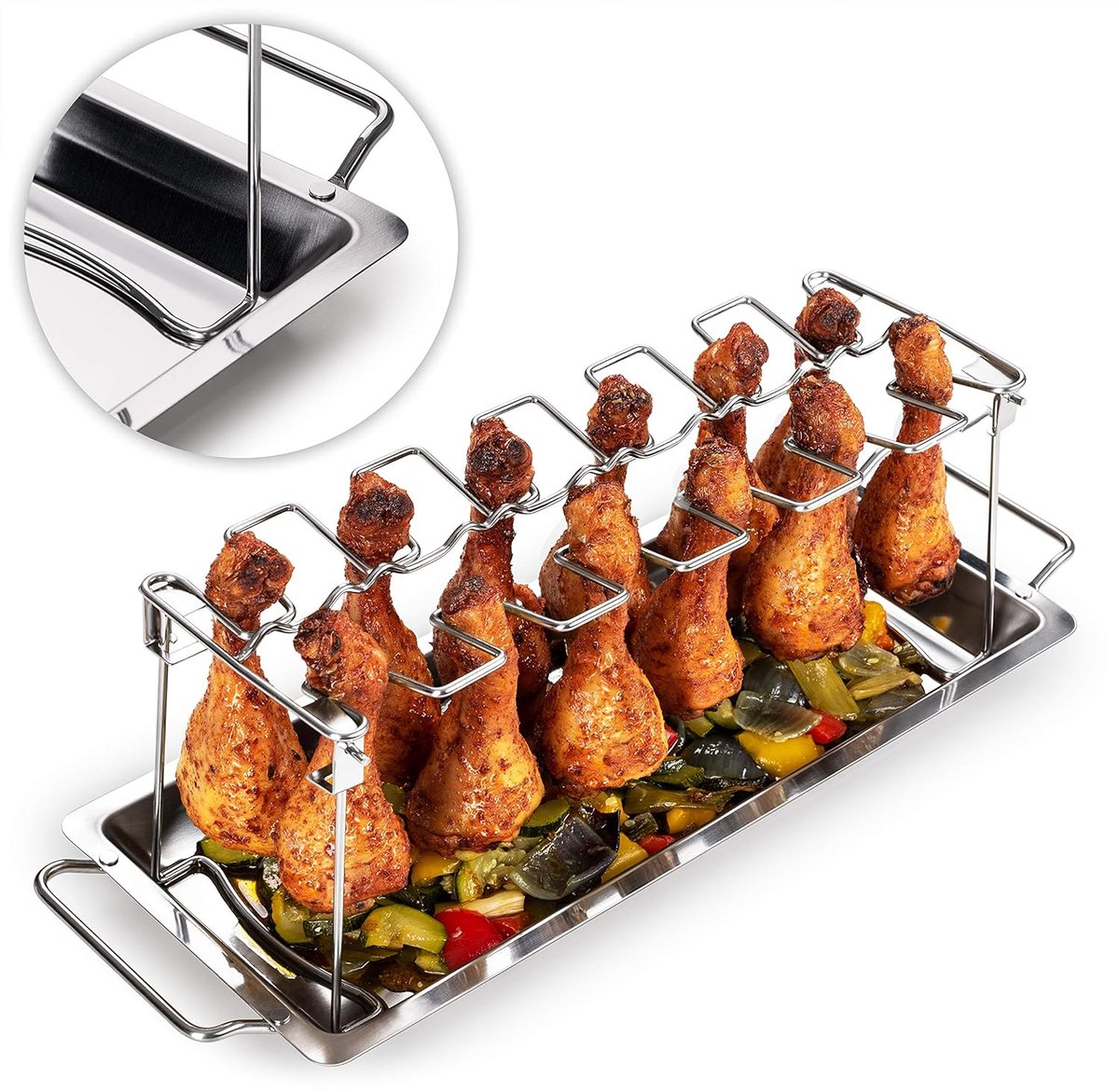BBQ Kippenhouder - Ideaal voor Grillen - Roestvrij Staal