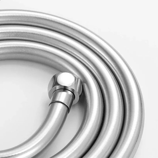 Slang douche 1 2 m 1,5 m 2 m PVC hogedrukzilver. PVC Gladde doucheslang voor het baden Handheld douchekop Flexibele slang G1 / 2 Universele Interfac Doucheslang (Kleur: Zilveren broek, Maat: 200c