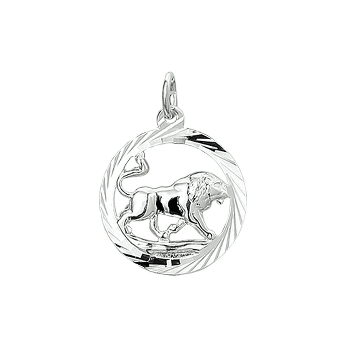 Glams hanger sterrenbeeld leeuw gediamanteerd - Zilver