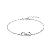 GLAMS - Bracelet Infinity Zircone 1,0 mm 15,5 + 2,5 cm - Argent