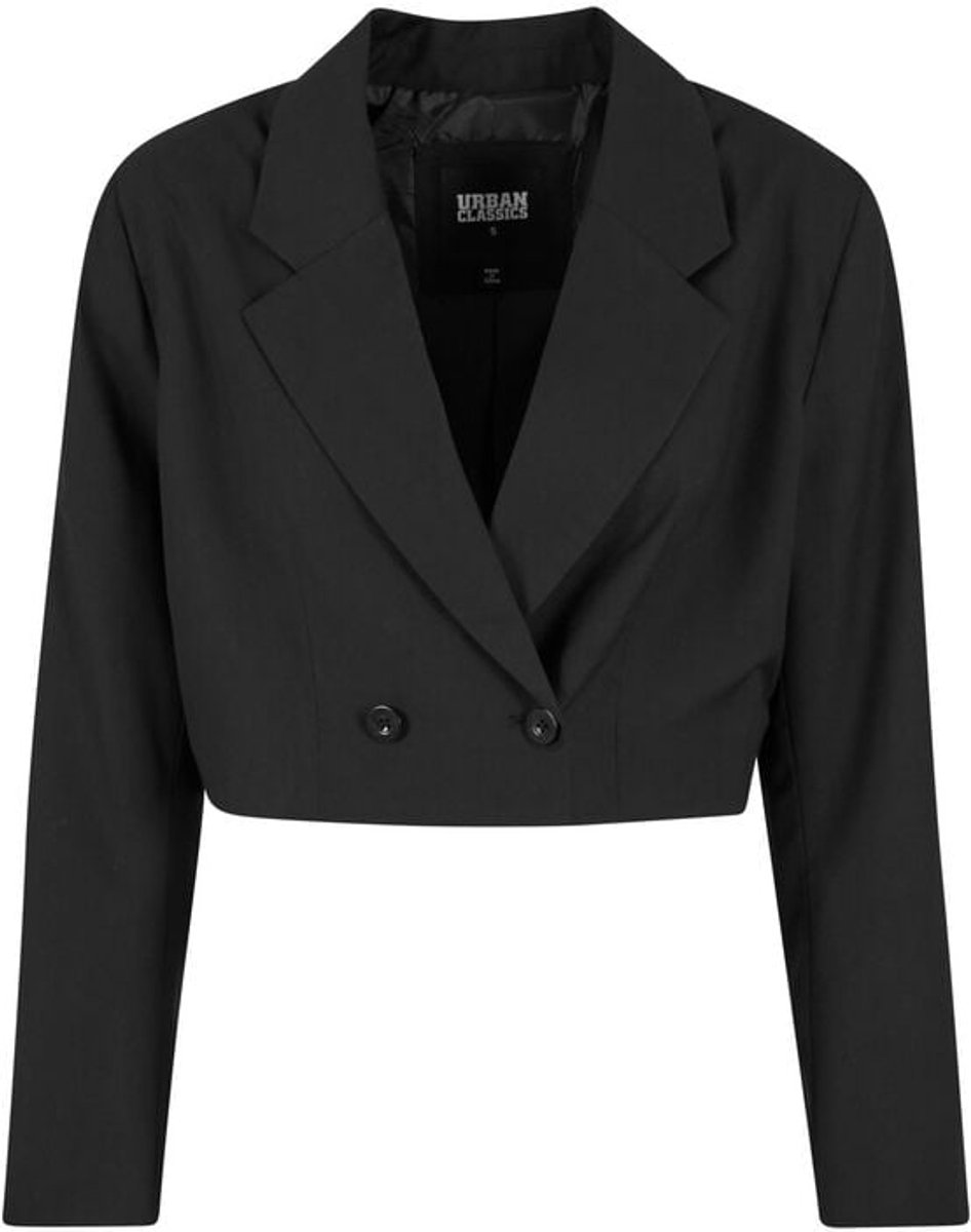 Urban Classics Cropped Dames Blazer – M Zwart