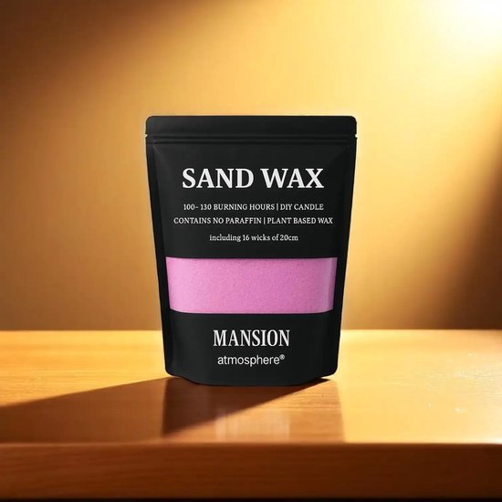 ATMOSPHÈRE DE MANOIR - Cire de Sable - VIOLET - 1 Kg - 16 mèches incluses