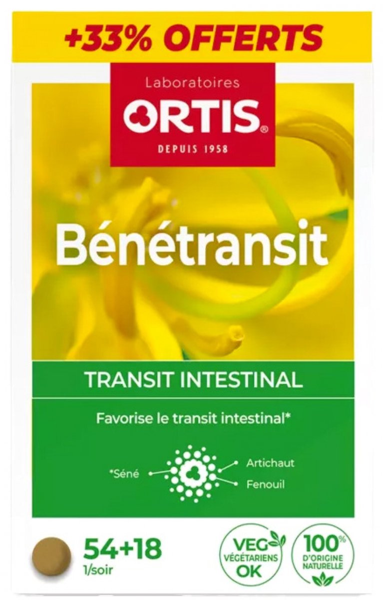 Goedkoopste Ortis Bénétransit Darmtransit 54 Tabletten 18 Gratis Tabletten