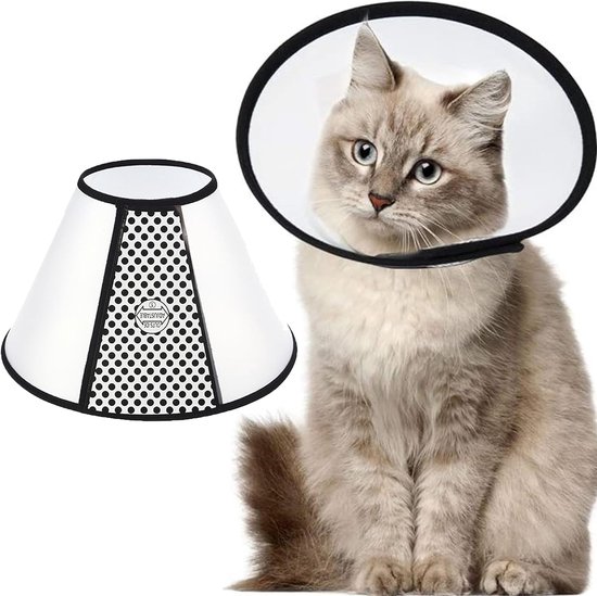 Huisdieren Beschermende Kraag, Elizabeth Beschermende Kraag Anti-Beet Likken Praktische Veiligheid Nek Cover, Kegelband Halsband Bijzondere Bescherming voor Katten, Kleine Honden(20-24cm)