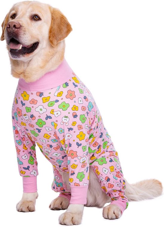 Grote honden pyjama voor huisdier kleding jumpsuit voor hondenkostuum lange mouwen vierbenige jas chirurgie herstel kleding voor middelgrote en grote honden