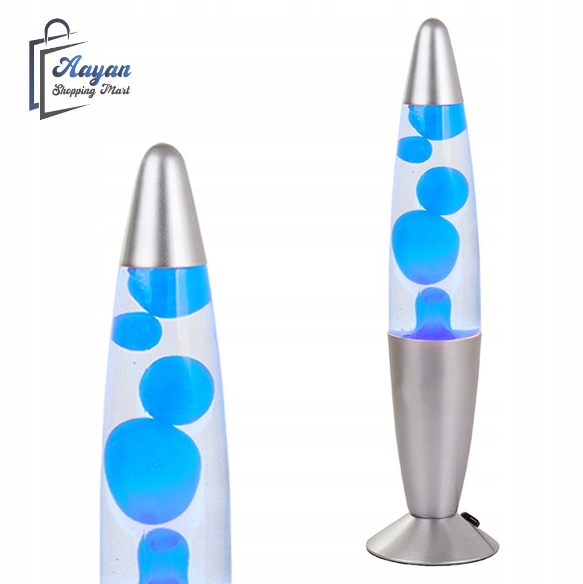 Lava Lamp – Nachtlamp met Wax en Water – lavalamp blauw – 34,5 cm – Verstelbare Helderheid – Sfeerlamp voor Slaapkamer of Woonkamer – lavalamp voor kinderen - 20419