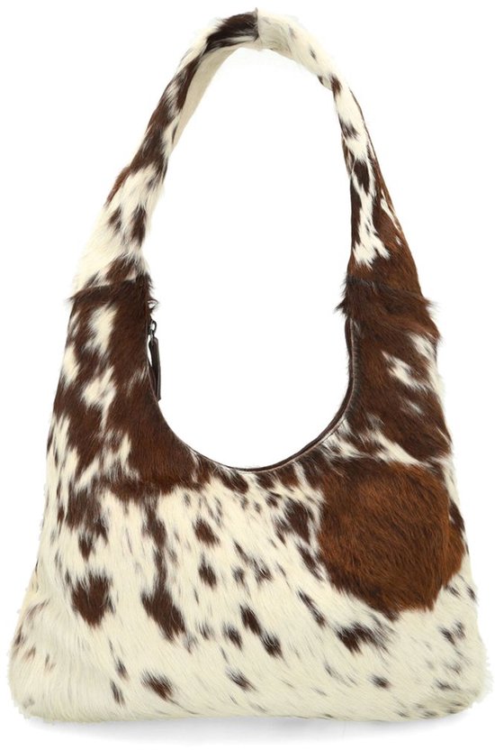Topshop - Sac porté épaule en toile à imprimé vache