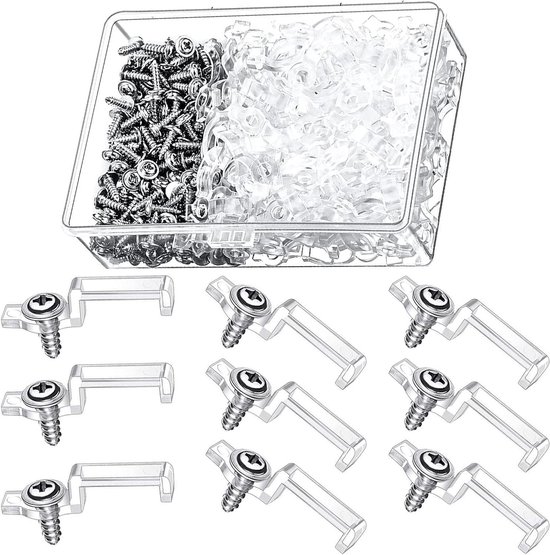 Allecto Plus - 150 stuks ledstrips bevestigingsstrip licht 10 mm montagehouder met schroeven. Veilige bevestiging voor 10 mm brede ledstripclips.