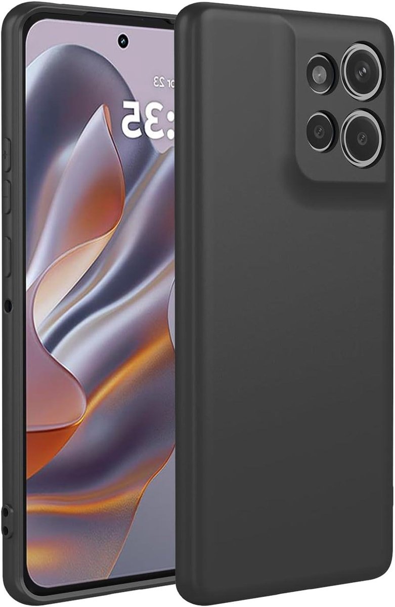 Allecto Plus - Dunne Flexibele TPU Hoes voor Motorola Moto Edge 50 Neo - Zwart - Schokbestendige Beschermhoes met Zachte Voering