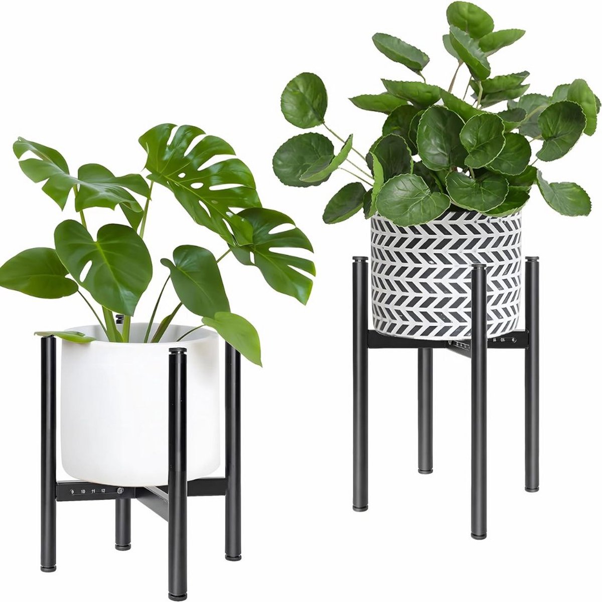 Plantentafel - Plantenstandaard voor Binnen - Plantenzuil - Zwart