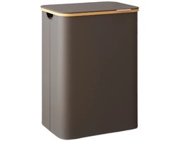 Wasmand - kleding verzamelaar - wasbak - 130L capaciteit - 52 cm x 38,5 cm x 70,5 cm - Duurzaam Oxford & Bamboo Design