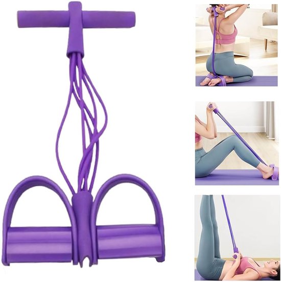 21 Fitness Weerstandsbanden - 6 Buis Pedaal Enkelstrekker 2025 Verbeterde Stretchbanden voor Oefeningen Sit-ups Trainingsapparatuur AB Training Hulpapparatuur Fitnessapparatuur voor Vrouwen Mannen
