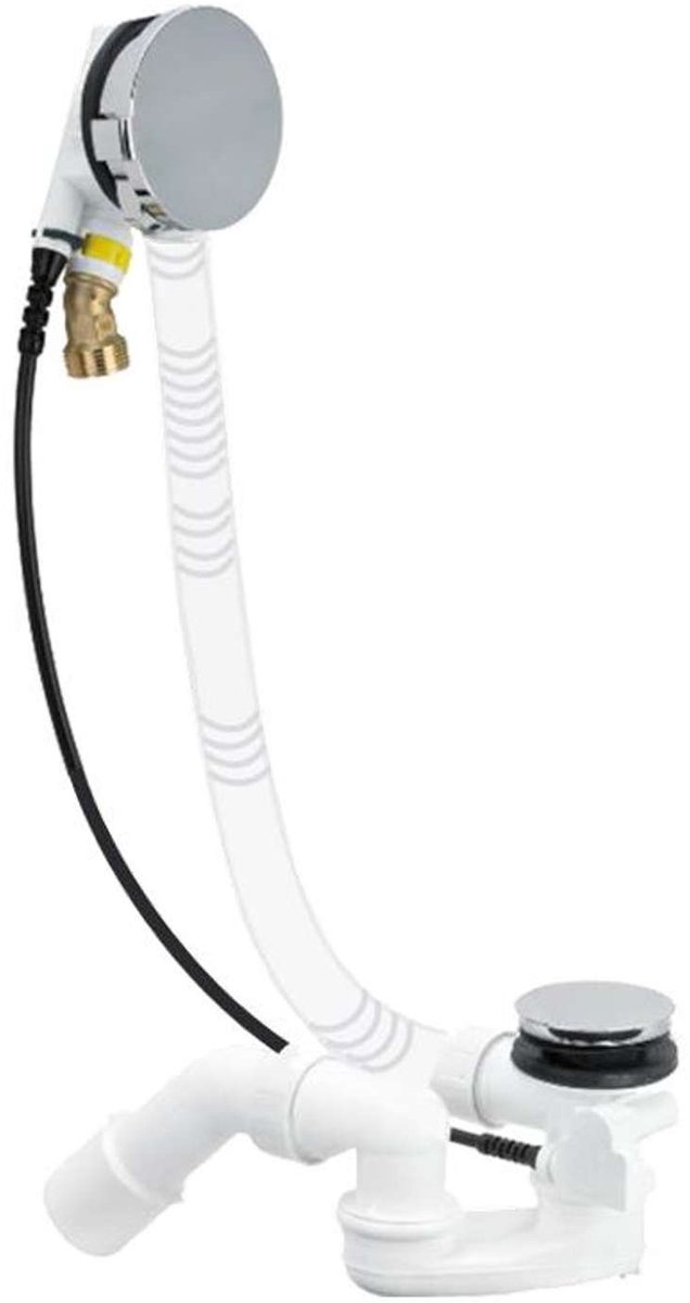 Villeroy & Boch Toebehoren - Afvoer- en overloopset met vulcombinatie, chroom U90960361